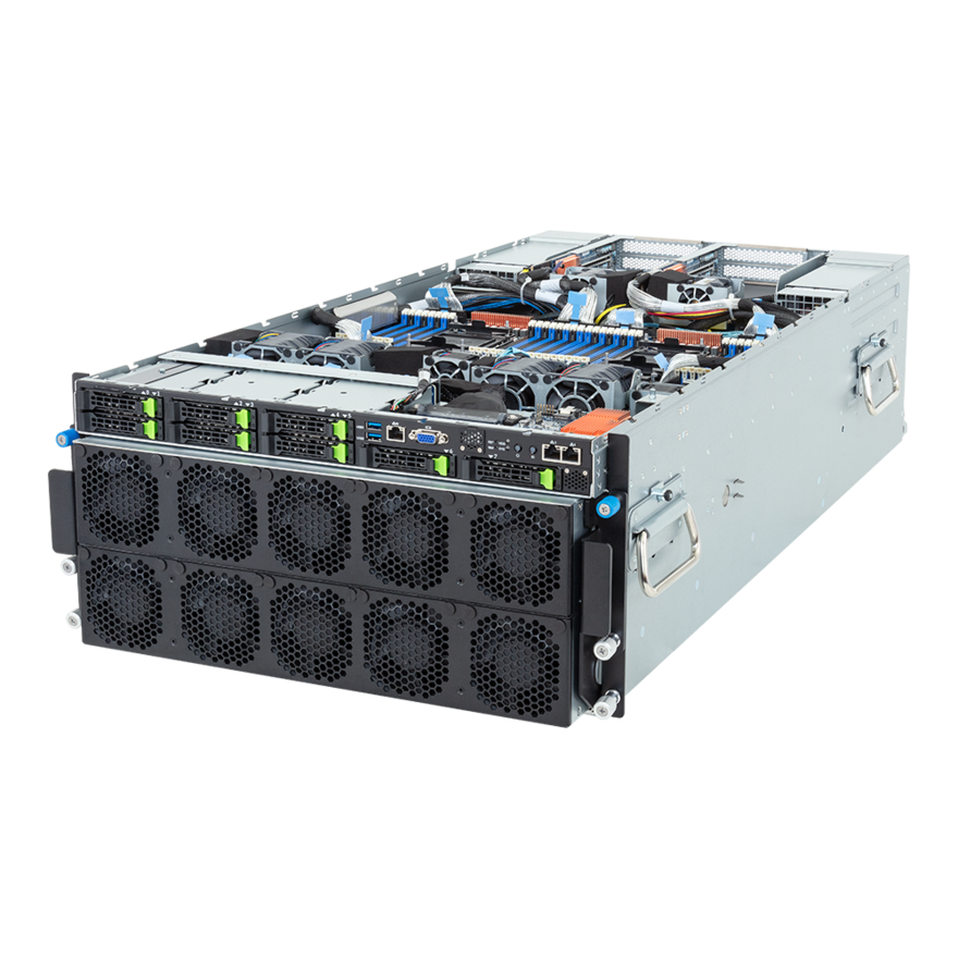 Gigabyte HPC/AI Server - 5th/4th Gen Intel Xeon - 5U DP AMD Instinct MI300X 8-GPU - G593-SX1- AAX1