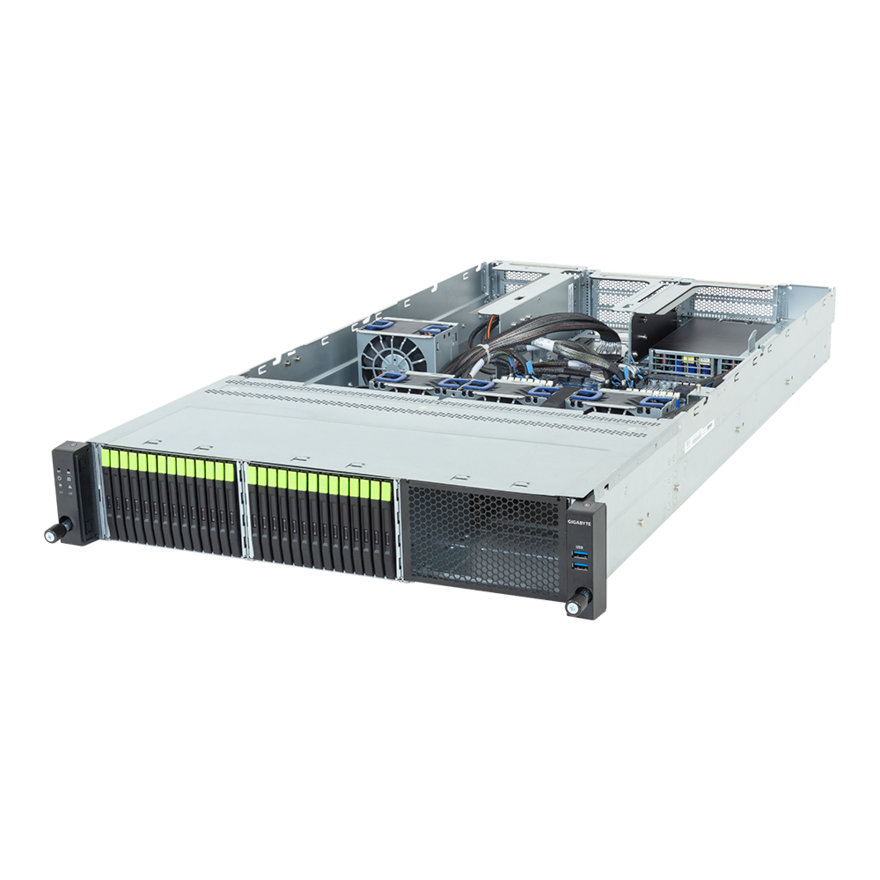 Gigabyte Rack Server - Intel Xeon 6 Processors R1S - 2U UP 28-Bay E3.S Gen5 NVMe - R264-SG5-AAJ1