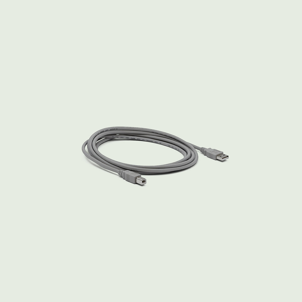 Cable, USB2 A-B Male, 10 Ft, Beige