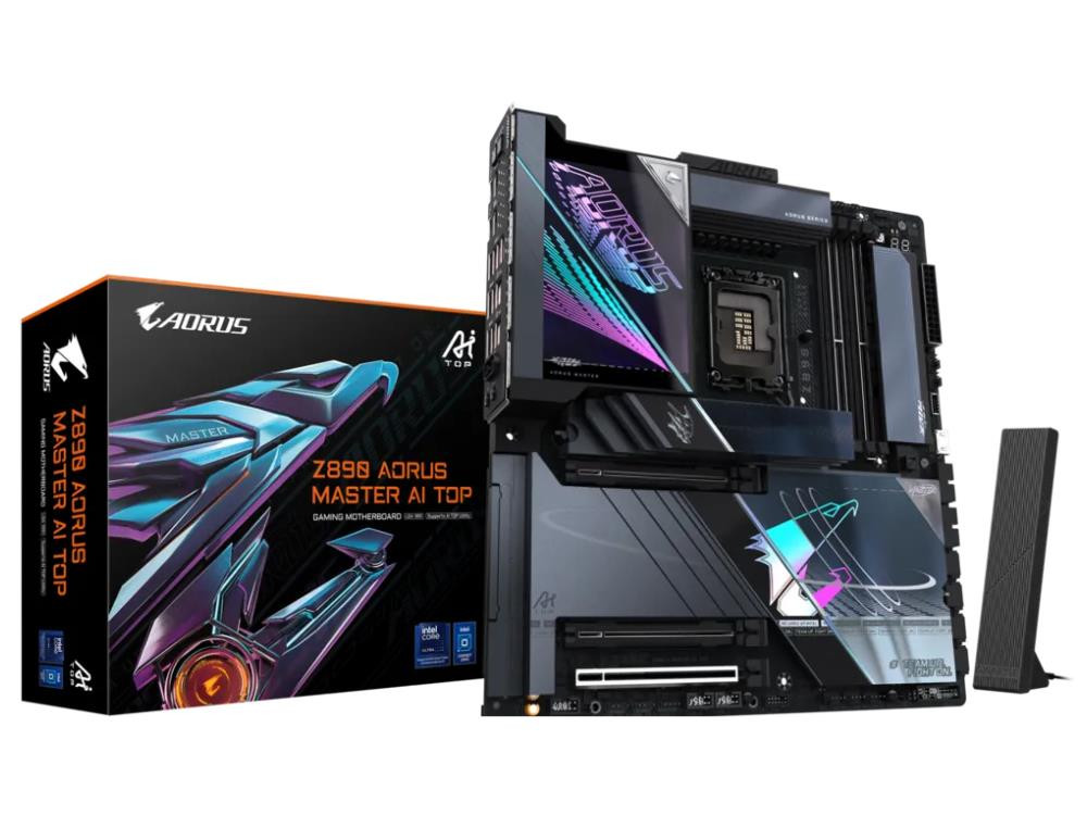Gigabyte Z890 Aorus Master Ai Top - E-atx - Intel Core Ultra Processors - Intel Z890 - Ddr5 - 256gb Ram Supported - Lga1851 Socke - Usb, Hdmi, Rj-45, Audio Jacks, Antenna Connectors (2t2r), Intel Thunderbolt 4 Connectors - Z890 AORUS MASTER AI TOP
