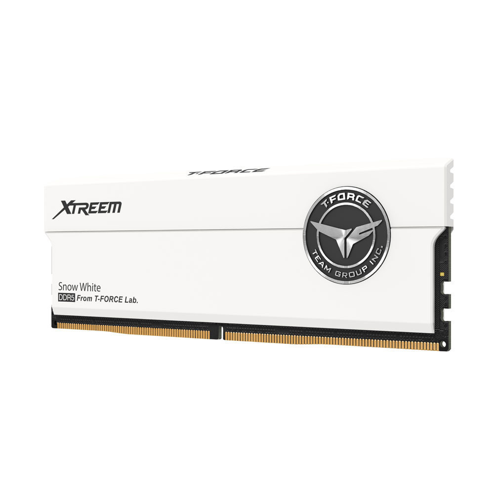 Teamgroup XTREEM DDR5 Desktop Memory White - Honorable T-FORCE Logo Exceeds Overclocking Limits - FFWD532G6000HC38ADC01
