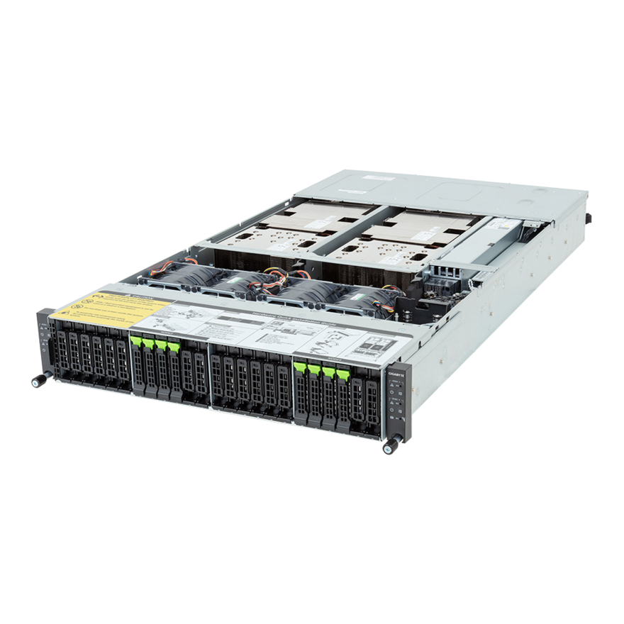 Gigabyte HPC/AI Arm Server - NVIDIA GH200 Grace Hopper Superchip - 2U 2-Node 8-Bay Gen5 NVMe - H223-V10-AAW1