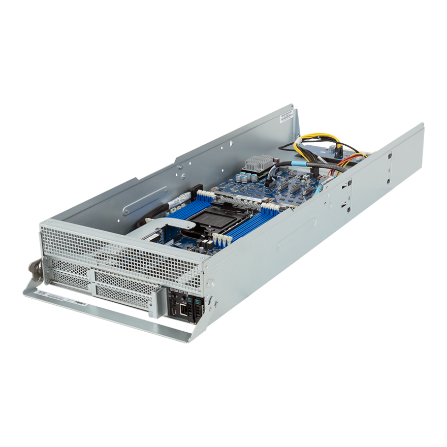 Gigabyte ORv3 Compute Node - 5th/4th Gen Intel Xeon Scalable - 2OU 2-Node UP 2-Bay E1.S Gen4 NVMe - TO25-S10-AA01