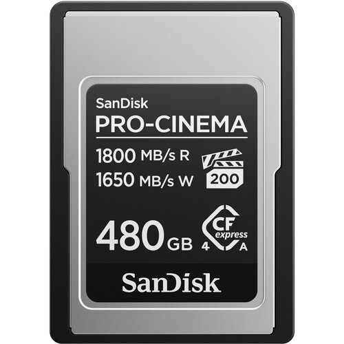 SanDisk 480GB PRO-CINEMA CFexpress Type A Memory Card - SDCFEA-480G-GN4NN
