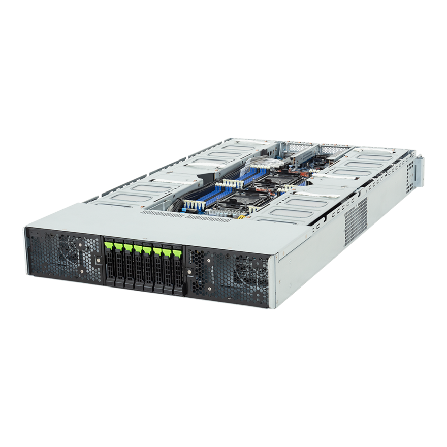 Gigabyte HPC/AI Server - Intel Xeon 6 Processors - 2U DP 8 x PCIe Gen5 GPUs (with PCIe switches) Immersion - G294-S42-IAP1