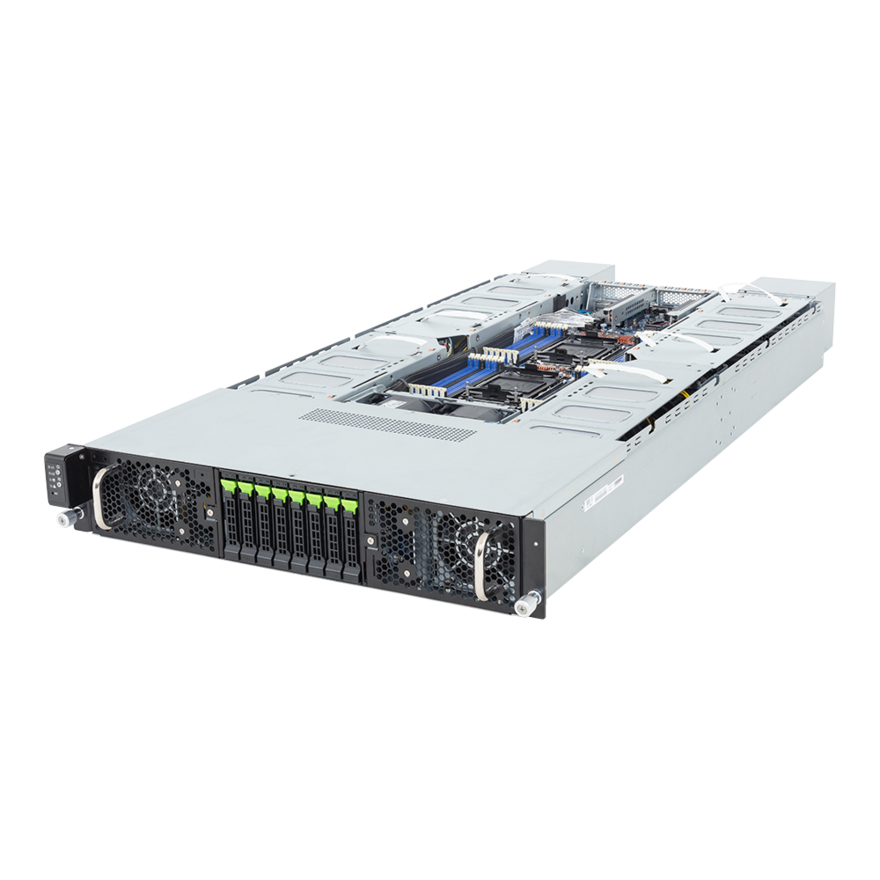 Gigabyte HPC/AI Server - Intel Xeon 6 Processors - 2U DP 8 x PCIe Gen5 GPUs (with PCIe switches) - G294-S42-AAP2