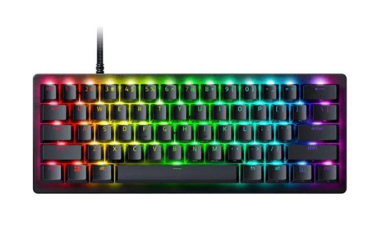 Razer Huntsman V3 Pro Mini 60% Wired Analog Optical Esports Keyboard with Razer Snap Tap, Rapid Trigger, Adjustable Actuation - Black - RZ03-04990200-R3U1