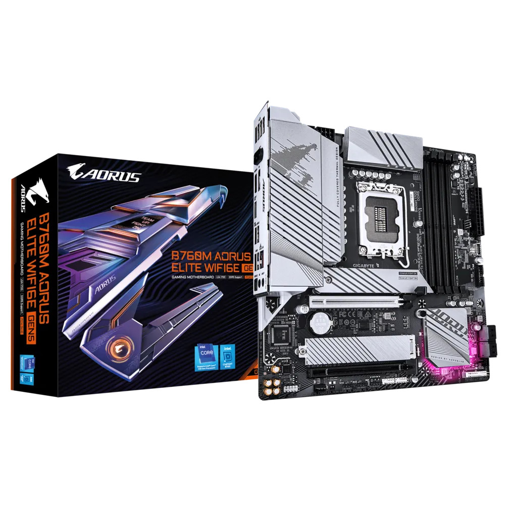 Gigabyte B760m Aorus Elite Wifi6e Gen5, Support 14th and 13th Gen. Intel Core Processors - B760M A E WF6E GEN5