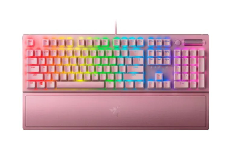 Razer Blackwidow V3 Full Size Wired Mechanical Green Clicky Tactile Switch Gaming Keyboard with Chroma RGB Backlighting - Quartz - RZ03-03541800-R3M1
