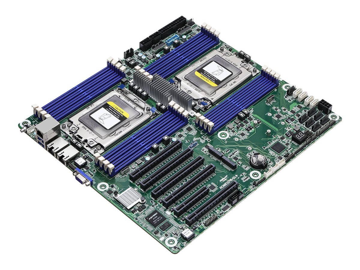 AsRock Rack Rome2d16-2l+ Eeb Server Motherboard Amd Epyc 7003 (with Amd 3d V-cache Technology)/7002 Series Processors Sp3 (lga 4094) Dual 1gbe - ROME2D16-2L+