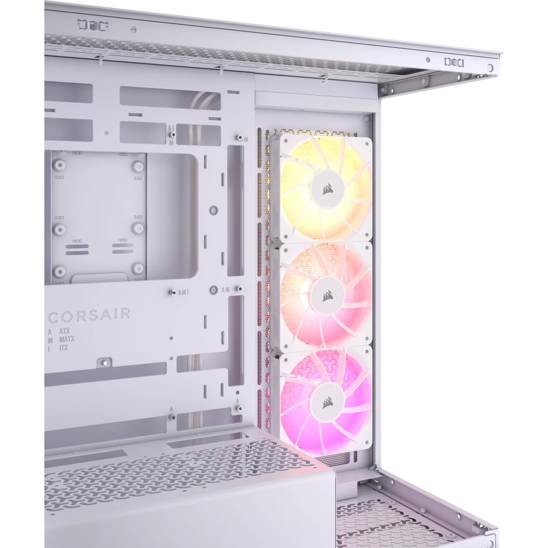 Corsair 3500x Rgb Tempered Glass Mid-Tower, White - CC-9011279-WW