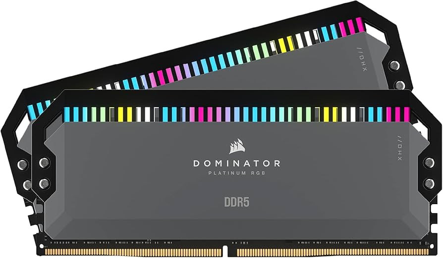 Corsair Dominator Titanium 64gb (2 X 32gb) Ddr5 6000 Cl30-36-36-76 1.40v Intel Xmp & Amd Expo - Grey - CMP64GX5M2B6000Z30