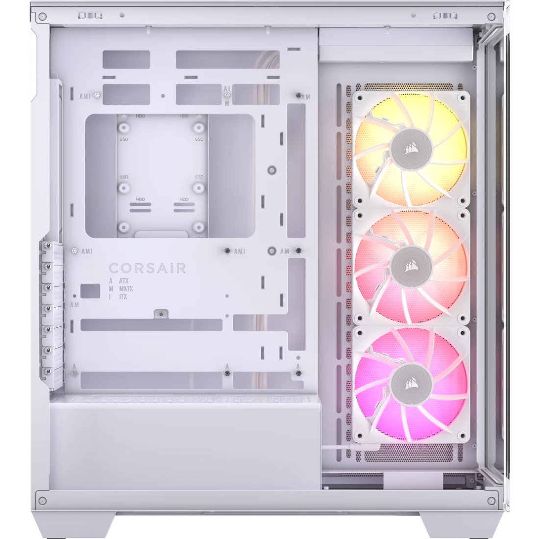 Corsair Icue Link 3500x Rgb Tempered Glass Mid-tower, White - CC-9011281-WW