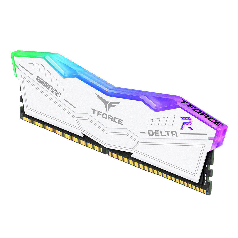 Teamgroup DELTA RGB DDR5 Desktop Memory White - Supports Intel Xmp3.0 For One-Click Overclocking - FF4D564G6400HC34EDC01