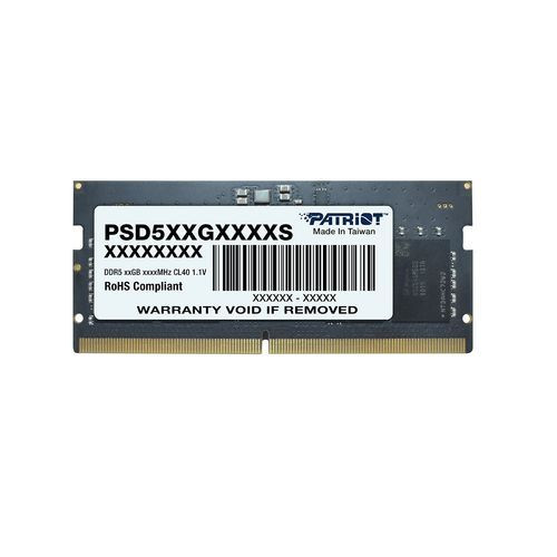Patriot SL DDR5 32GB SODIMM 4800MT/s - 1.1V - PSD532G48002S Patriot SL DDR5 32GB SODIMM 4800MT/s - 1.1V - PSD532G48002S