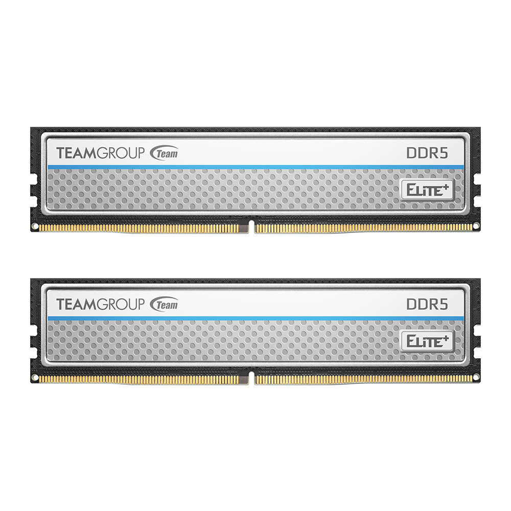 Teamgroup ELITE PLUS DDR5 DESKTOP MEMORY 32GB (2x16GB) 5200MHz CL42 41600 MB/s SILVER  -  TPSD532G5200HC42DC01