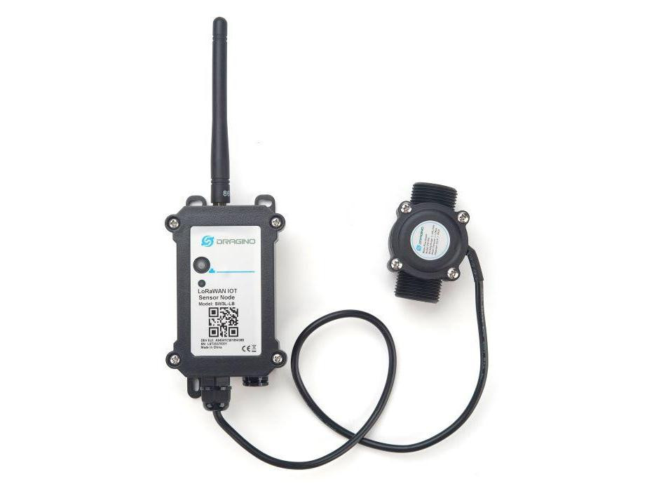 Sensorworks Dragino SW3L-LB-US915-004 LoRaWAN Outdoor Flow Sensor. G1/2-in. DN15 Diameter. 450 pulses = 1 L. QR code with LoRa IDs provided - SW3L-LB-US915-004
