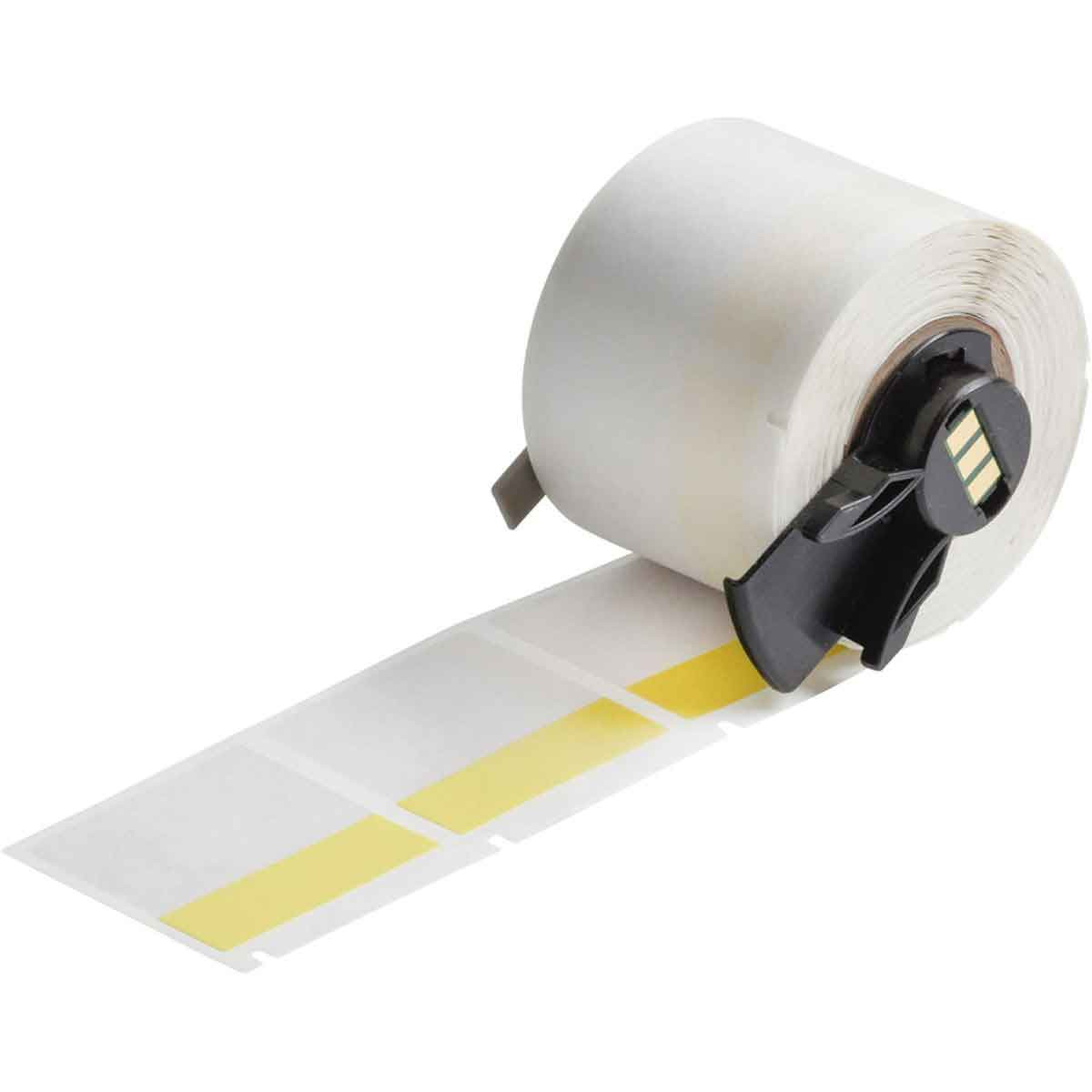 Brady Self-Laminating Vinyl Wrap Around Labels for BMP61 BMP71 M611 - 1.5"x 1.5", Yellow / Clear - PTL-32-427-YL