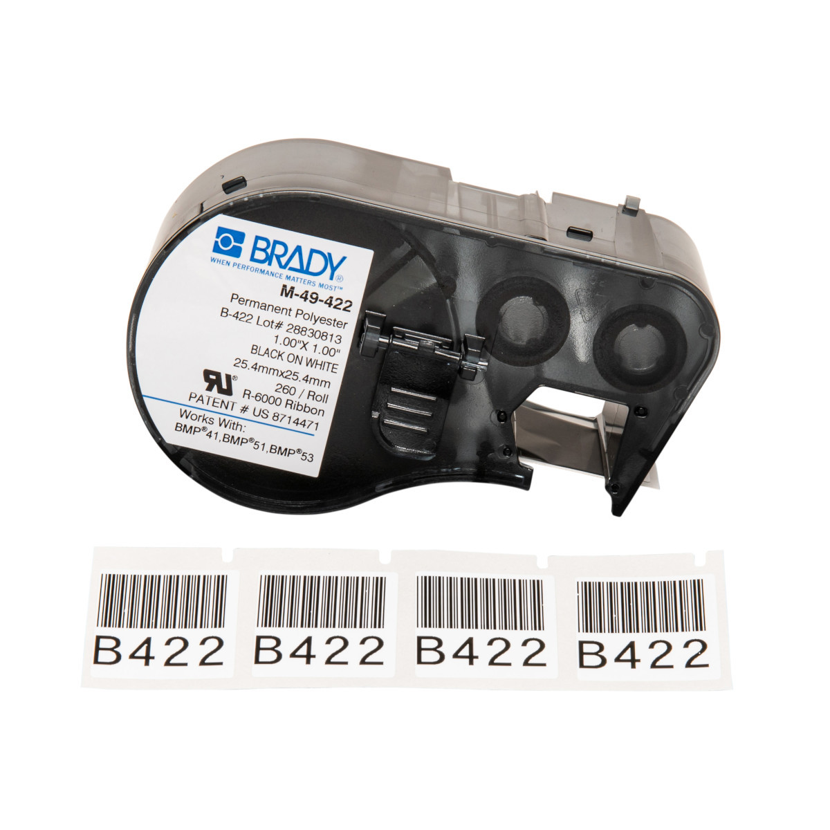 Brady BMP41 BMP51 BMP53 Polyester Panel Component Labels - M-49-422