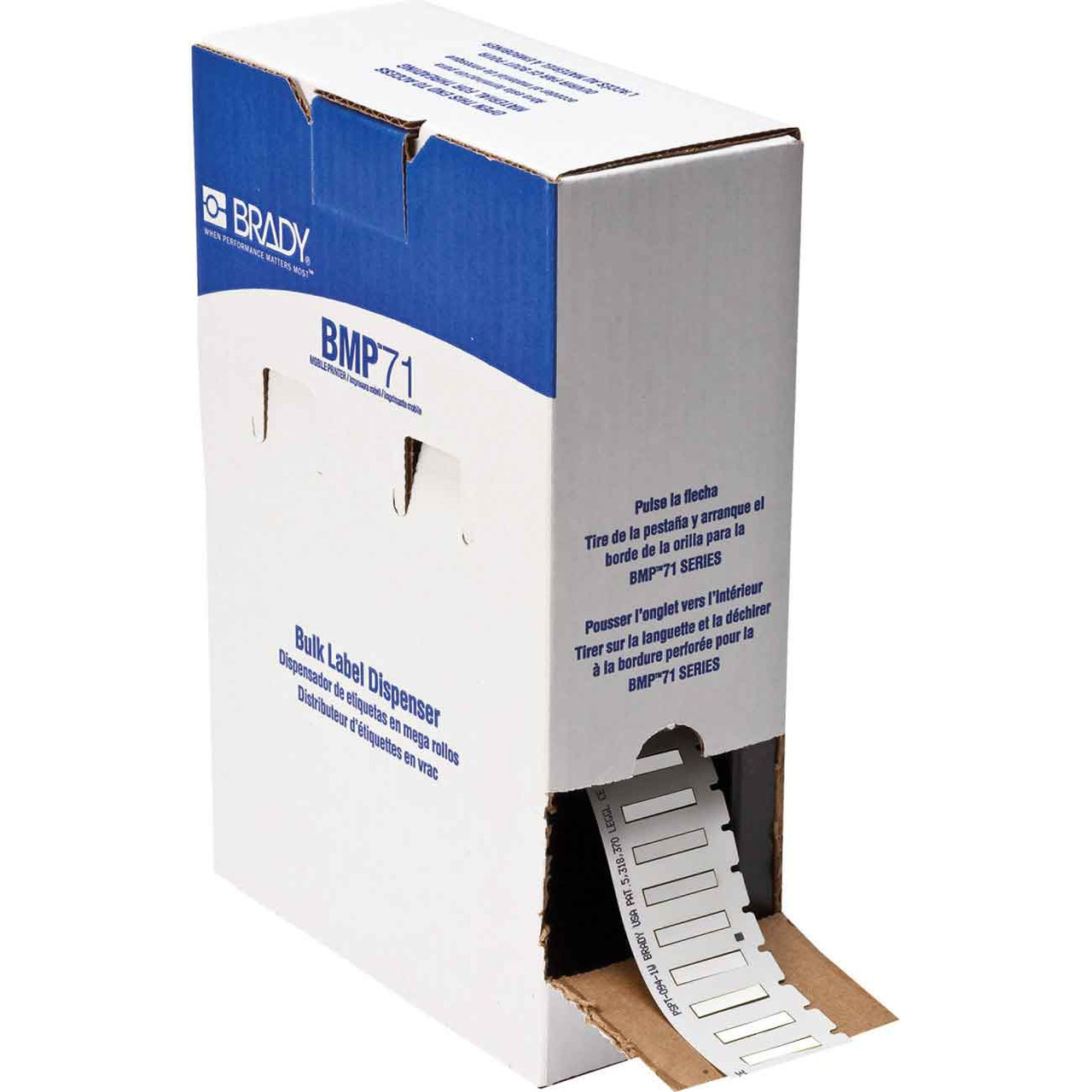 Brady PermaSleeve Heat Shrink Wire and Cable Labels, 3/32" Dia, Bulk, for BMP61 BMP71 M611 - 1", White - BM71-94-1-342