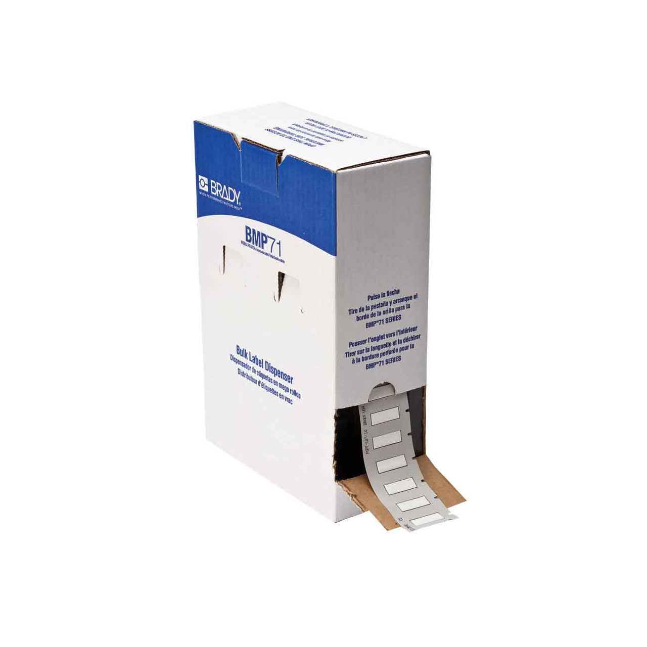 Brady PermaSleeve Heat Shrink Wire and Cable Labels, 3/16" Dia, Bulk, for BMP61 BMP71 M611 - 1", White - BM71-187-1-342