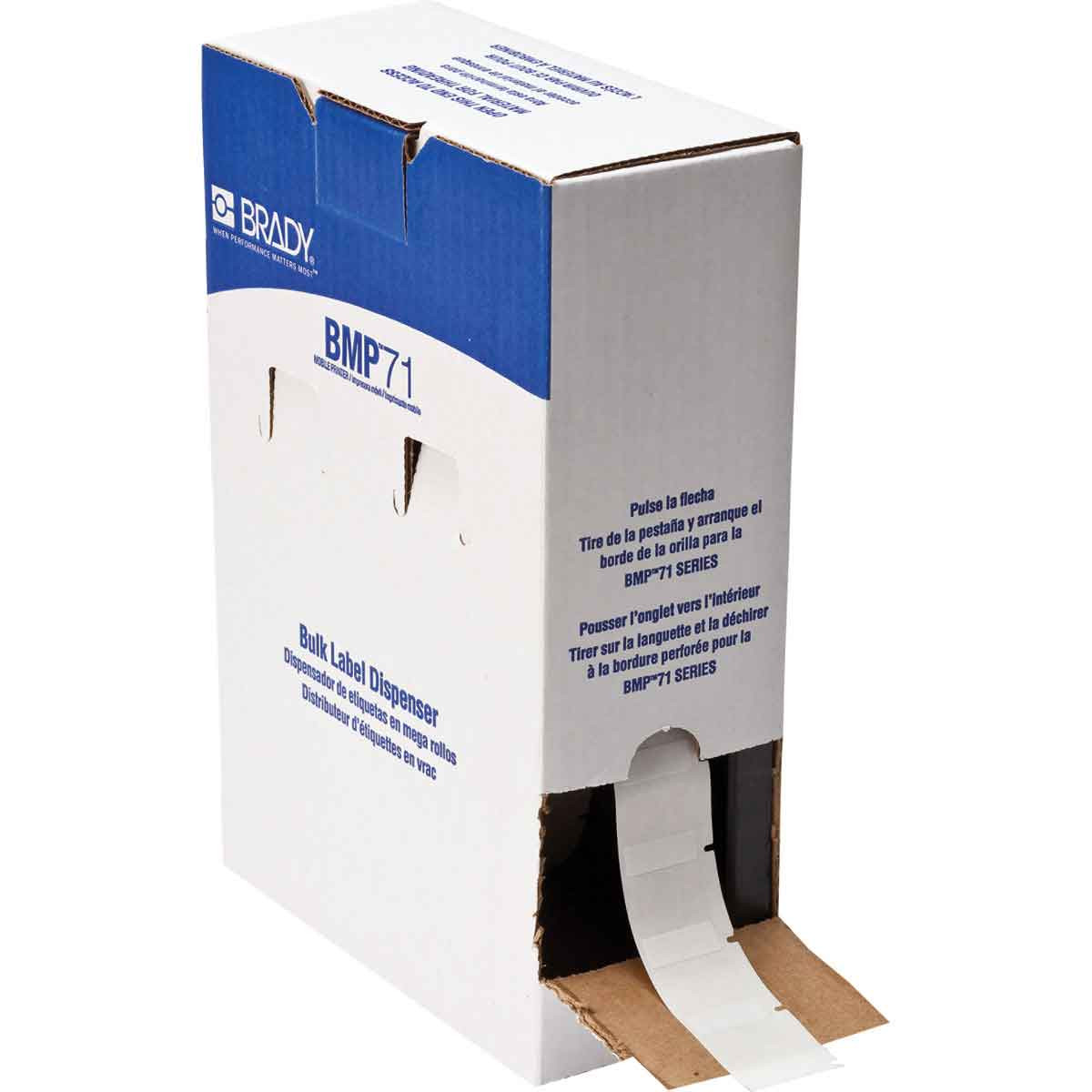 Brady Self-Laminating Vinyl Wrap Around Labels, Bulk, for BMP61 BMP71 M611 - 1" x 1" - BM71-19-427