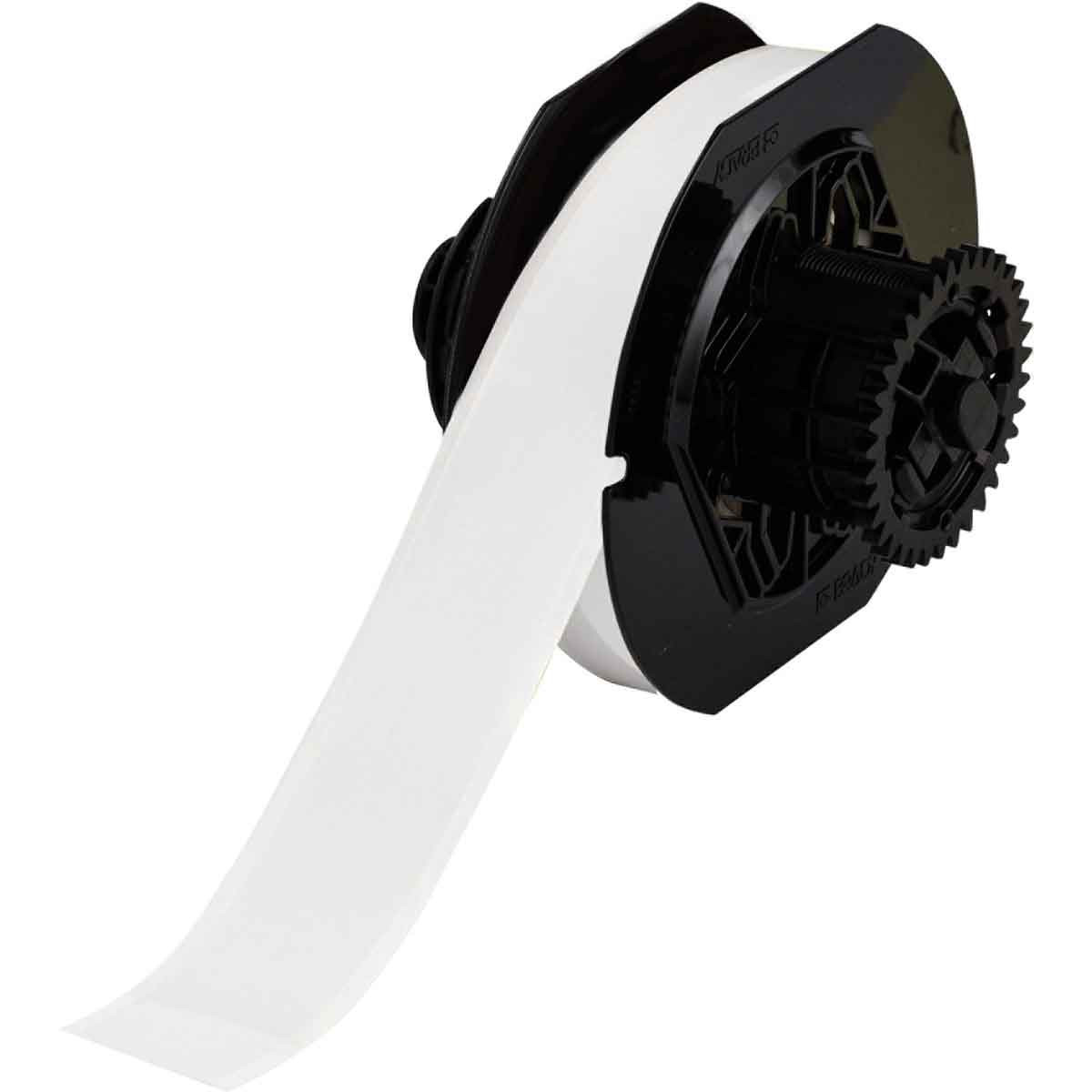Brady Repositionable Multi-Purpose Vinyl Label Tape for B30 Printers - 1.125", White - B30C-1125-581-WT