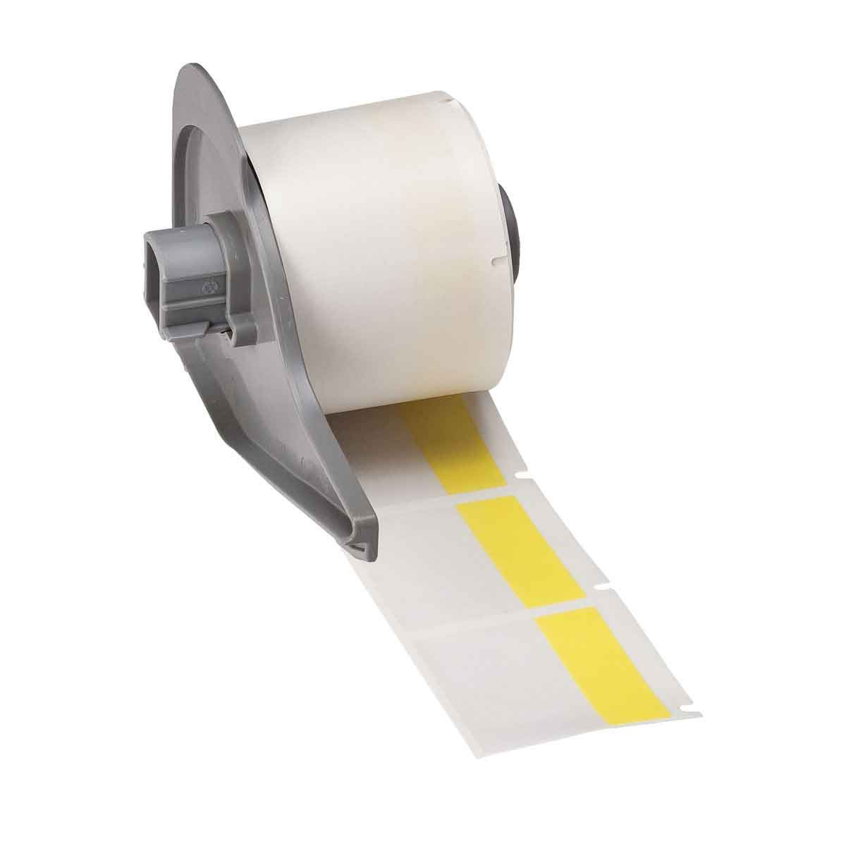 Brady Self-Laminating Vinyl Wrap Around Labels for BMP71 - 1.5" x 1.5", Yellow / Clear - M71-32-427-YL