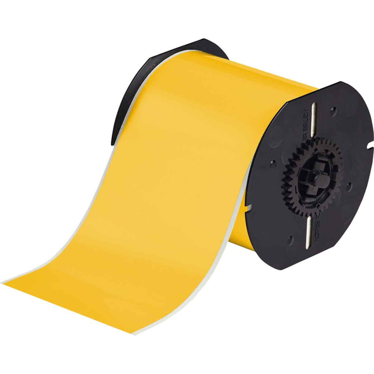 Brady Repositionable Multi-Purpose Vinyl Label Tape for B30 Printers - 4", Yellow - B30C-4000-581-YL