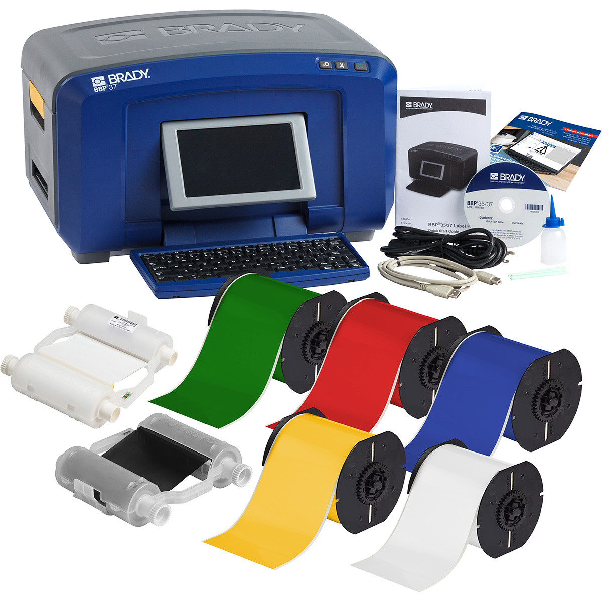 Brady BBP37 Primary Color Label and Printer Kit - Up to 15% Savings Versus Purchased Separately - BBP37PROMO3