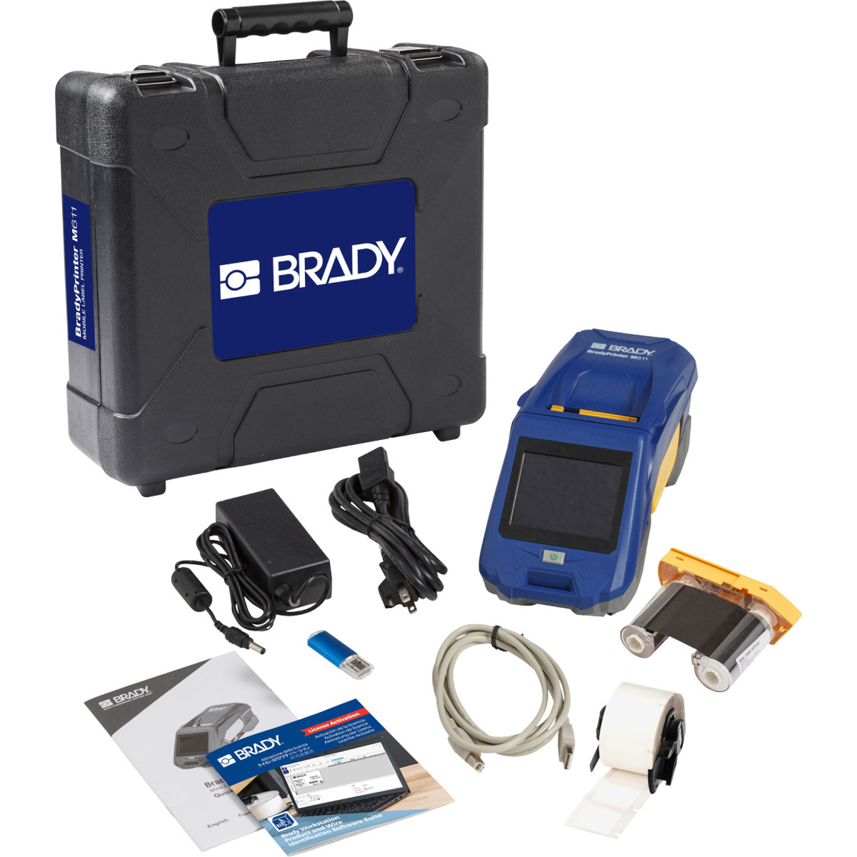 Brady Printer M611 Contractor Kit with Hard Case and Product & Wire ID Software. - M611-AM-BWSPWID