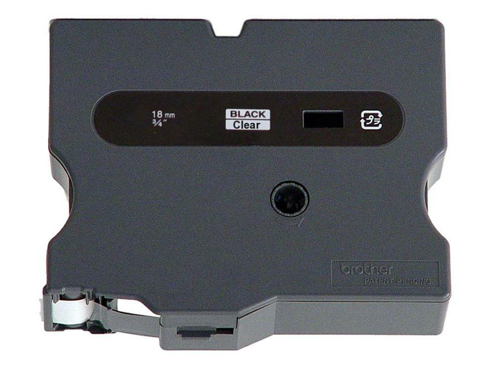 Brother Laminated tape - Black on clear - Roll (0.7 in x 50 ft) - Brother Label Printers: PT-30 ,PT-35 ,PT-PC ,PT-8000 - TX1411