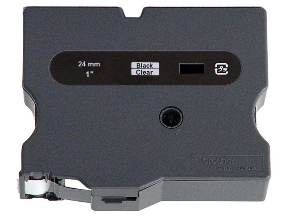 Brother 1inch BLACK ON CLEAR LAMINATED TAPE FOR THE Brother PT30 PT35 PT400 PT4000 PT8000 PTPC XL30 XL35 AVG YIELD 50 FEET - TX1511