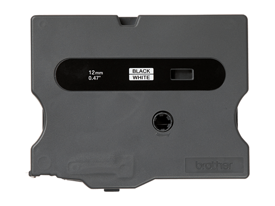 Brother Labels - 12mm (0.47") Black on White tape for P-Touch 15m (50 ft) - TX2311