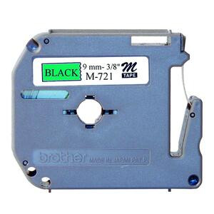 Brother P-Touch M721 Non-Laminated Tape Cartridge - 3/8" Width - Direct Thermal - Green - 1 - M721