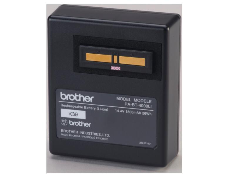 Brother Li-ion Rechargeable Battery (for use with PTP900W, PTP950NW, TD2120N, TD2130N & TD2130NHC Desktop Printers) - PA-BT-4000LI