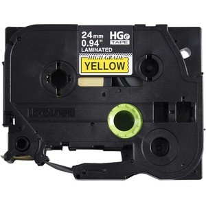 Brother Label Tape - 15/16" Width - Yellow - 5 Pack - HGE6515PK