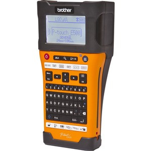 Brother Industrial Handheld Labeling Tool w/ Auto Cutter & Computer Connectivity - Thermal Transfer - 180 dpi - Tape, Label, Heat Shrink Tubing0.14" , 0.24" , 0.35" , 0.47" , 0.71" , 0.94" - LCD Screen - Power Adapter, Batter - PTE500