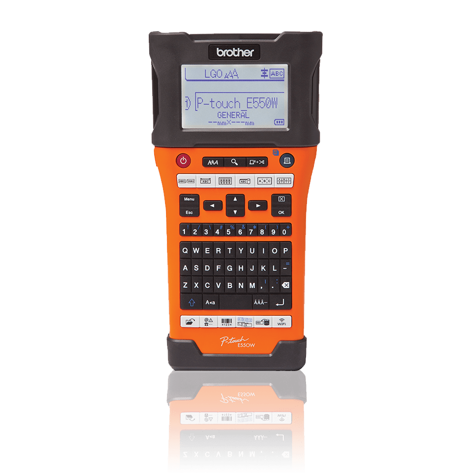 Brother P-touch EDGE PT-E550W Electronic Label Maker - Thermal Transfer - 1.18 in/s Mono - 180 x 360 dpi - Tape, Label0.14" , 0.24" , 0.35" , 0.47" , 0.71" , 0.94" - LCD Screen - Power Adapter, Battery - PTE550W