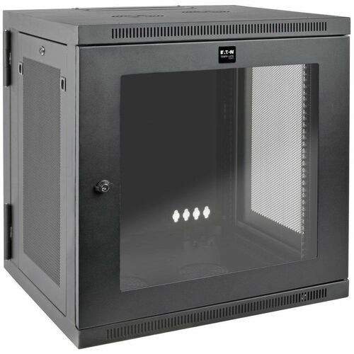 Eaton Tripp Lite Series SmartRack 12U UPS-Depth Wall-Mount Small Rack Enclosure, Clear Acrylic Window, Hinged Back - For UPS - 12U Rack Height x 19" Rack Width x 24.50" Rack Depth - Wall Mountable - Black, Clear - Steel, Acrylic