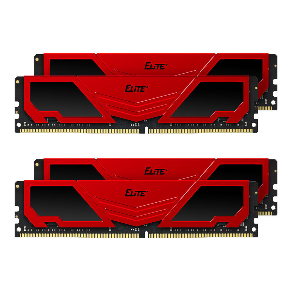Teamgroup ELITE PLUS DDR4 DESKTOP MEMORY Red 8GB (2x4GB) 2400MHz CL16 19200 MB/s - TPRD48G2400HC16DC01