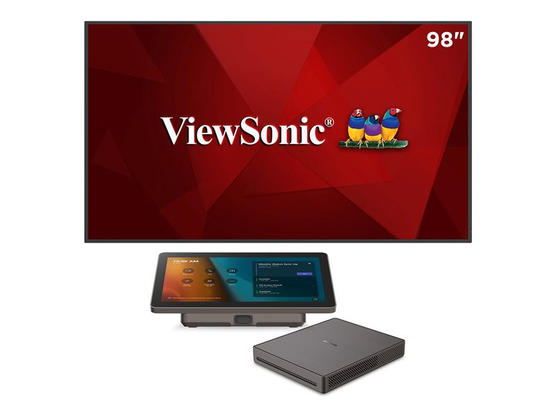Viewsonic Teamjoin Trs10-Ub With Display Bundle For Microsoft Teams Rooms Includes Mpc310-W31-Tu, Mrc1010-Tn, Umb202 And Cde9830 98Inch 4K Digital Display - CDE9830-MTRC