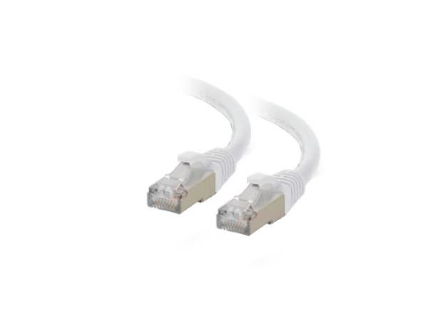 C2G Patch Cable - Shielded Twisted Pair (STP) - Male Left Gender - Male Right Gender - RJ-45 Right Connector - RJ-45 Left Connector - Length: 5 Length - White - C2G07384