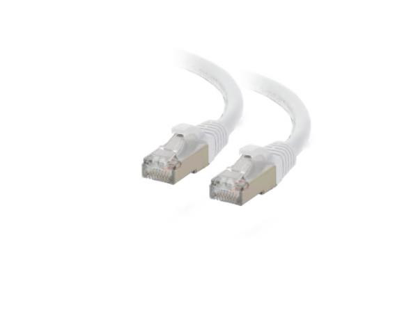 C2G Patch Cable - Shielded Twisted Pair (STP) - Male Left Gender - Male Right Gender - RJ-45 Right Connector - RJ-45 Left Connector - Length: 10 Length - White - C2G07387
