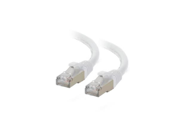 C2G Patch Cable - Shielded Twisted Pair (STP) - Male Left Gender - Male Right Gender - RJ-45 Right Connector - RJ-45 Left Connector - Length: 15 Length - White - C2G07388
