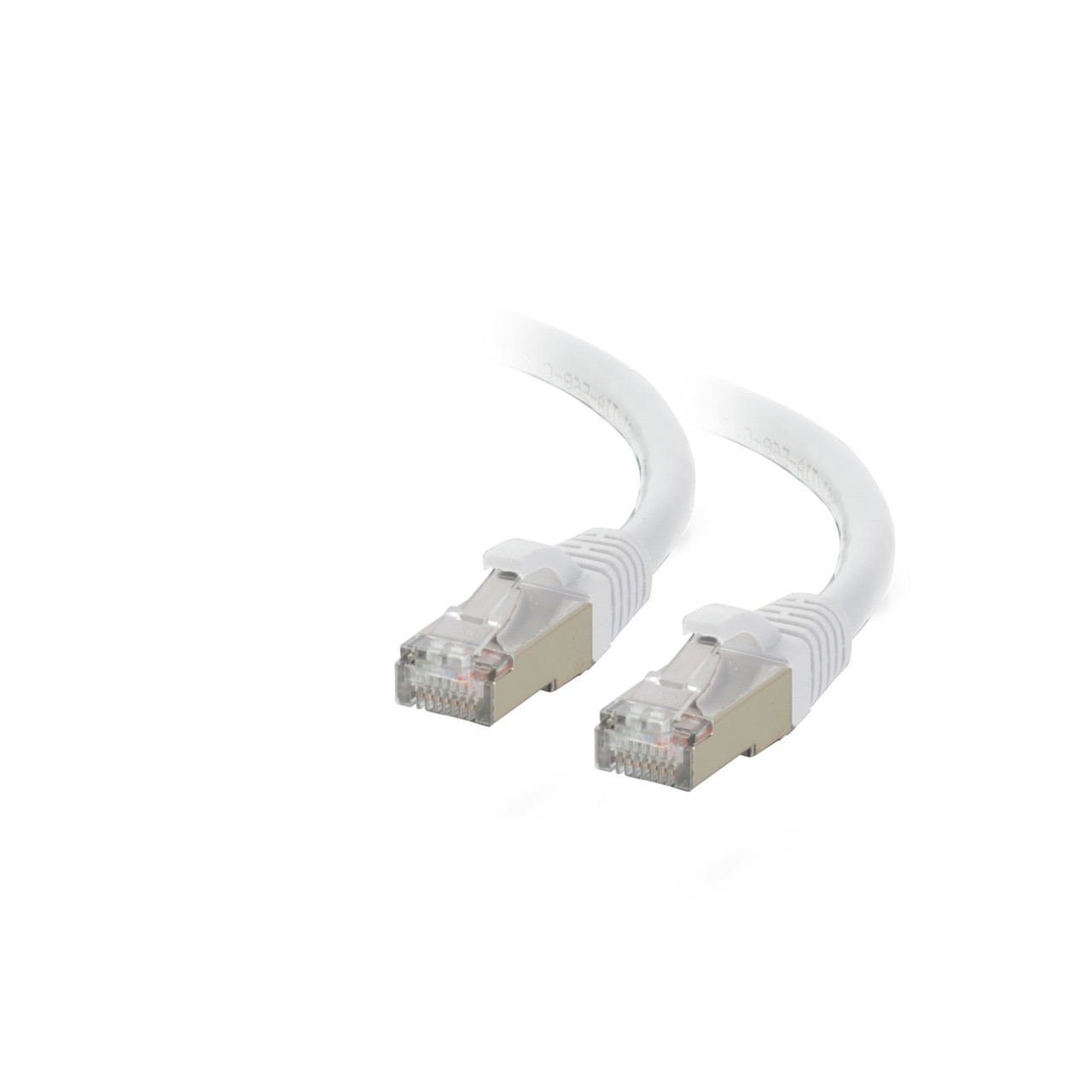 C2G Patch Cable - Shielded Twisted Pair (STP) - Male Left Gender - Male Right Gender - RJ-45 Right Connector - RJ-45 Left Connector - Length: 3 Length - White - C2G07383