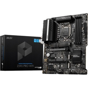 MSI Z590 Pro Wifi Desktop Motherboard - Intel Chipset - Socket Lga-1200 - Intel Optane Memory Ready - Atx - Pentium Gold, Celeron, Core I5, Core I7, Core I9, Core I3 Processor Supported - 128 Gb Ddr4 Sdram Maximum Ram - Z590PWIFI