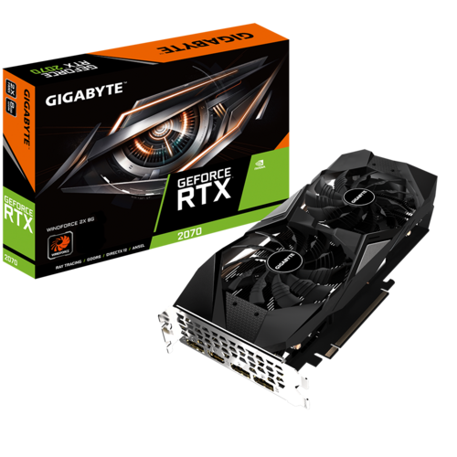 Gigabyte GeForce RTX™ 2070 WINDFORCE 2X 8G (rev. 1.0/2.0) rev. 3.0 GRAPHICS CARD - GV-N2070WF2-8GD Gigabyte GeForce RTX™ 2070 WINDFORCE 2X 8G (rev. 1.0/2.0) rev. 3.0 GRAPHICS CARD - GV-N2070WF2-8GD