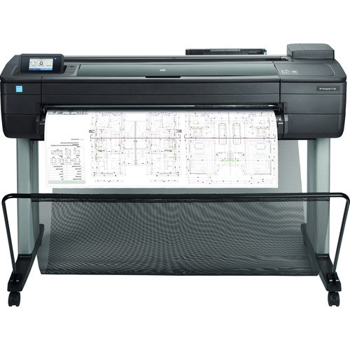 HP Designjet T730 Inkjet Large Format Printer - 35.98" Print Width - Color - Printer - 4 Color(s) - 25 Second Color Speed - 2400 x 1200 dpi - 1 GB - Ethernet - Wireless LAN - Plain Paper, Roll Paper, Cut Sheet  - F9A29D#B1K