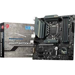 MSI Mag B560M Bazooka Desktop Motherboard - Intel B560 Chipset - Socket Lga-1200 - Intel Optane Memory Ready - Micro Atx - Pentium Gold, Celeron, Core I5, Core I7, Core I9, Core I3 Processor Supported - 128Gb Ddr4 Sdram - B560MBAZ